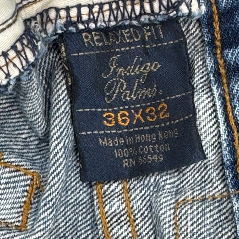 VTG Indigo Palms Tommy Bahama Mens Relaxed Fit Straight Leg Jeans Blue 36x32